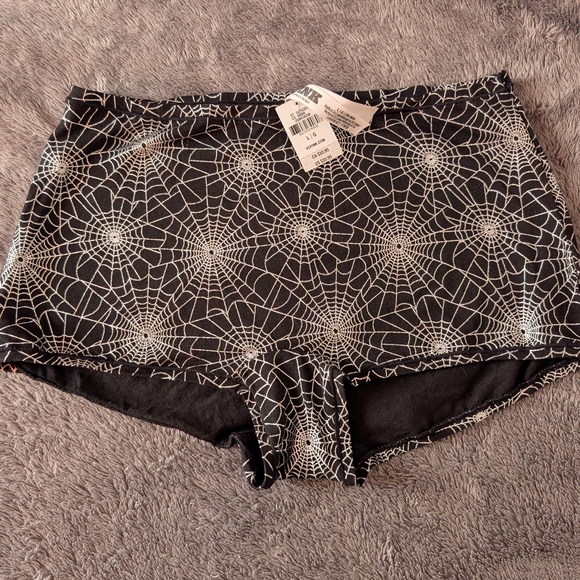 Victoria's Secret Other - NWT Pink Victoria Secret Black Spider Web Boyshorts